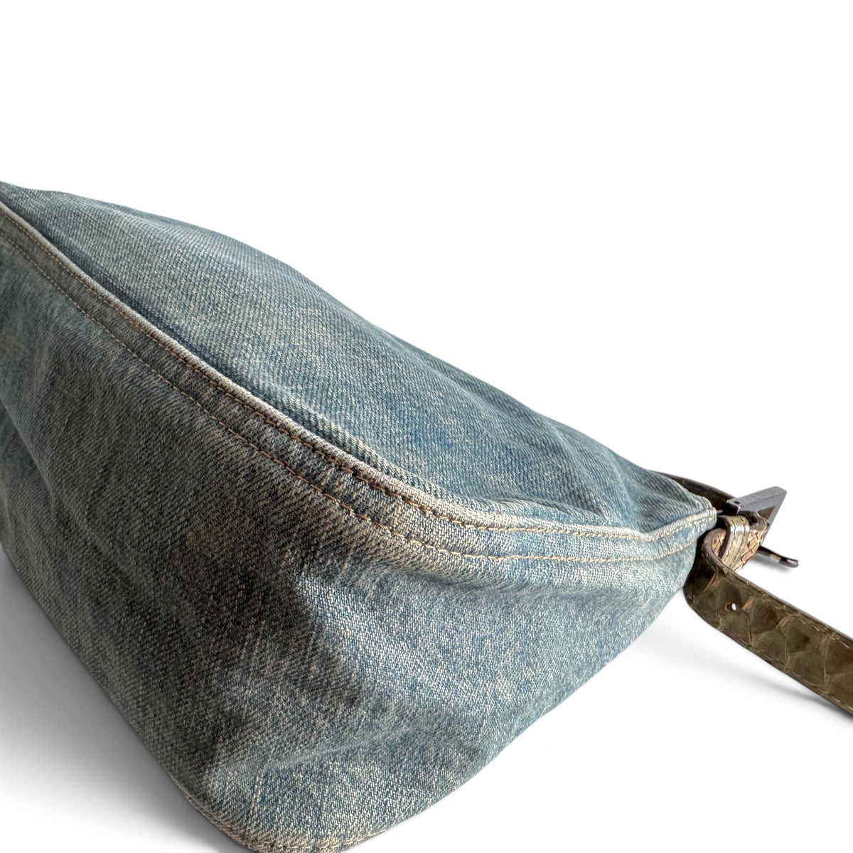 FENDI Denim Snakeskin Mama Baguette