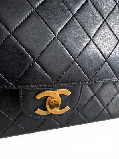 CHANEL Lambskin Medium Mademoiselle Double Flap