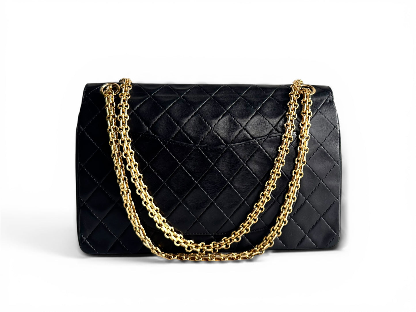 CHANEL Lambskin Medium Mademoiselle Double Flap