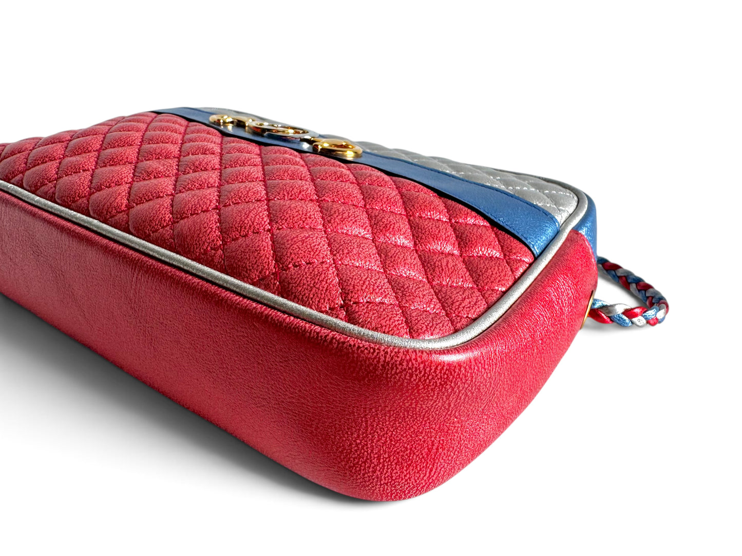 GUCCI Laminated Nappa Trapuntata Small Zumi Shoulder Bag