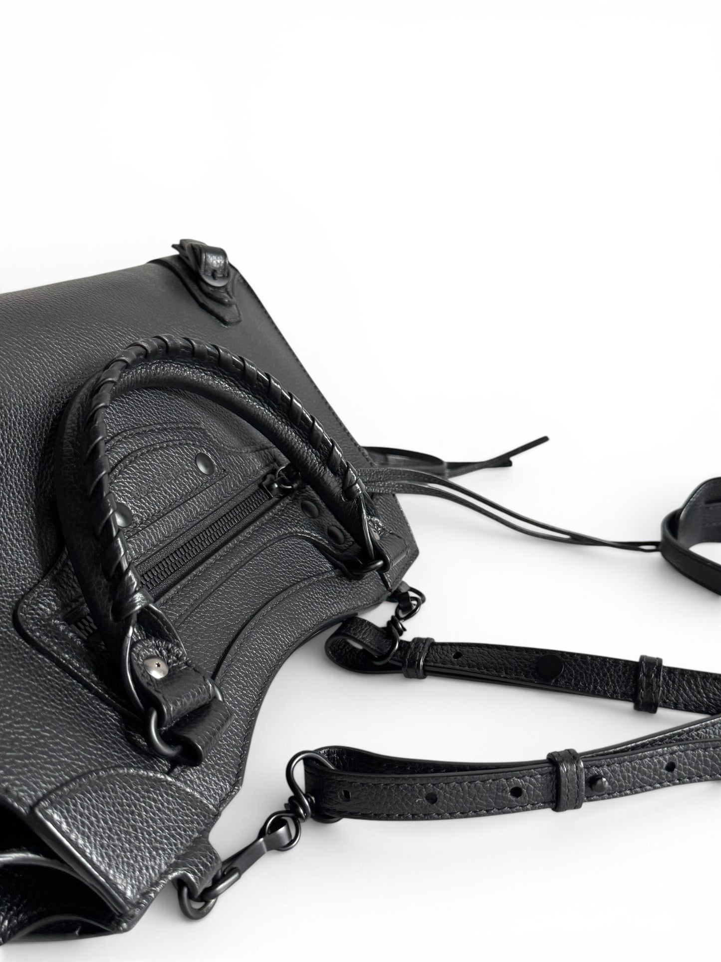 BALENCIAGA Grained Calfskin Neo Classic Black Hardware S City
