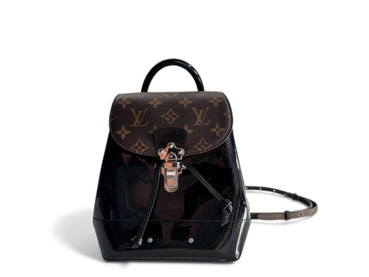 LOUIS VUITTON Patent Monogram Hot Springs Backpack