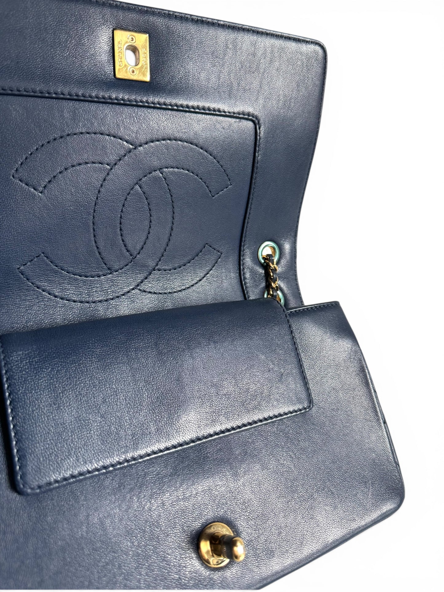 CHANEL Sheepskin Quilted Mademoiselle Flap Bag Tasche