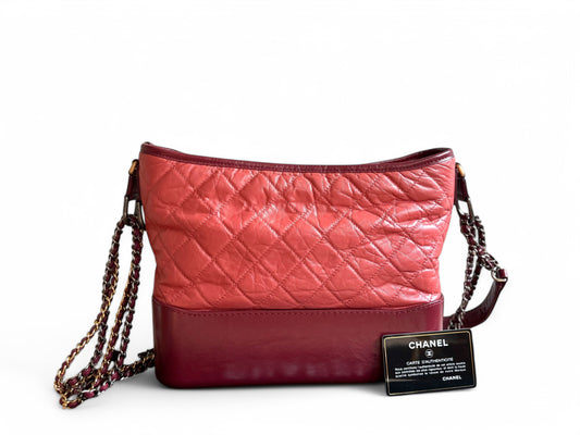 CHANEL Aged Calfskin Quilted Medium Gabrielle Hobo