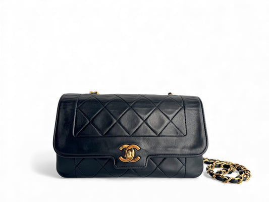 CHANEL Vintage Lambskin Small Diana Flap Bag