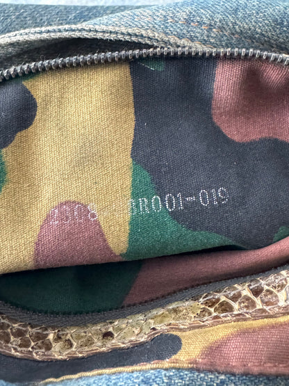 FENDI Denim Snakeskin Mama Baguette