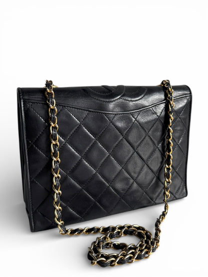 CHANEL Lambskin Quilted Small CC Single Flap Bag