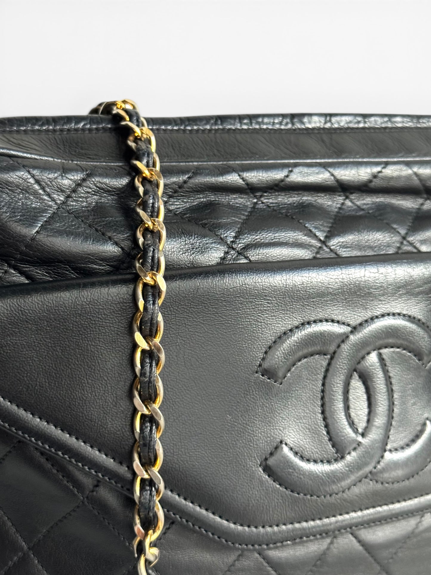 CHANEL Lambskin Quilted Tassel Camera Case
