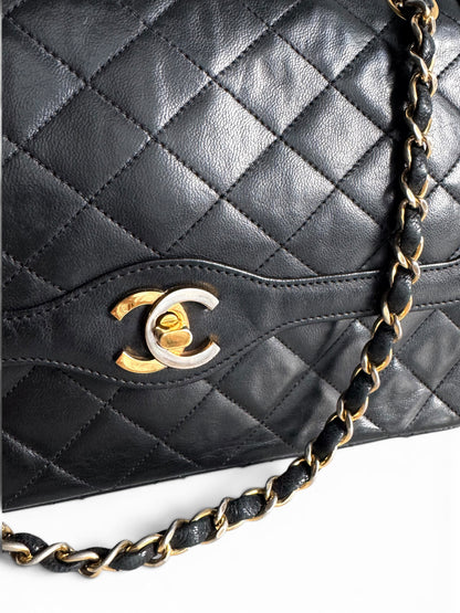 CHANEL Lambskin Quilted Medium Double Flap