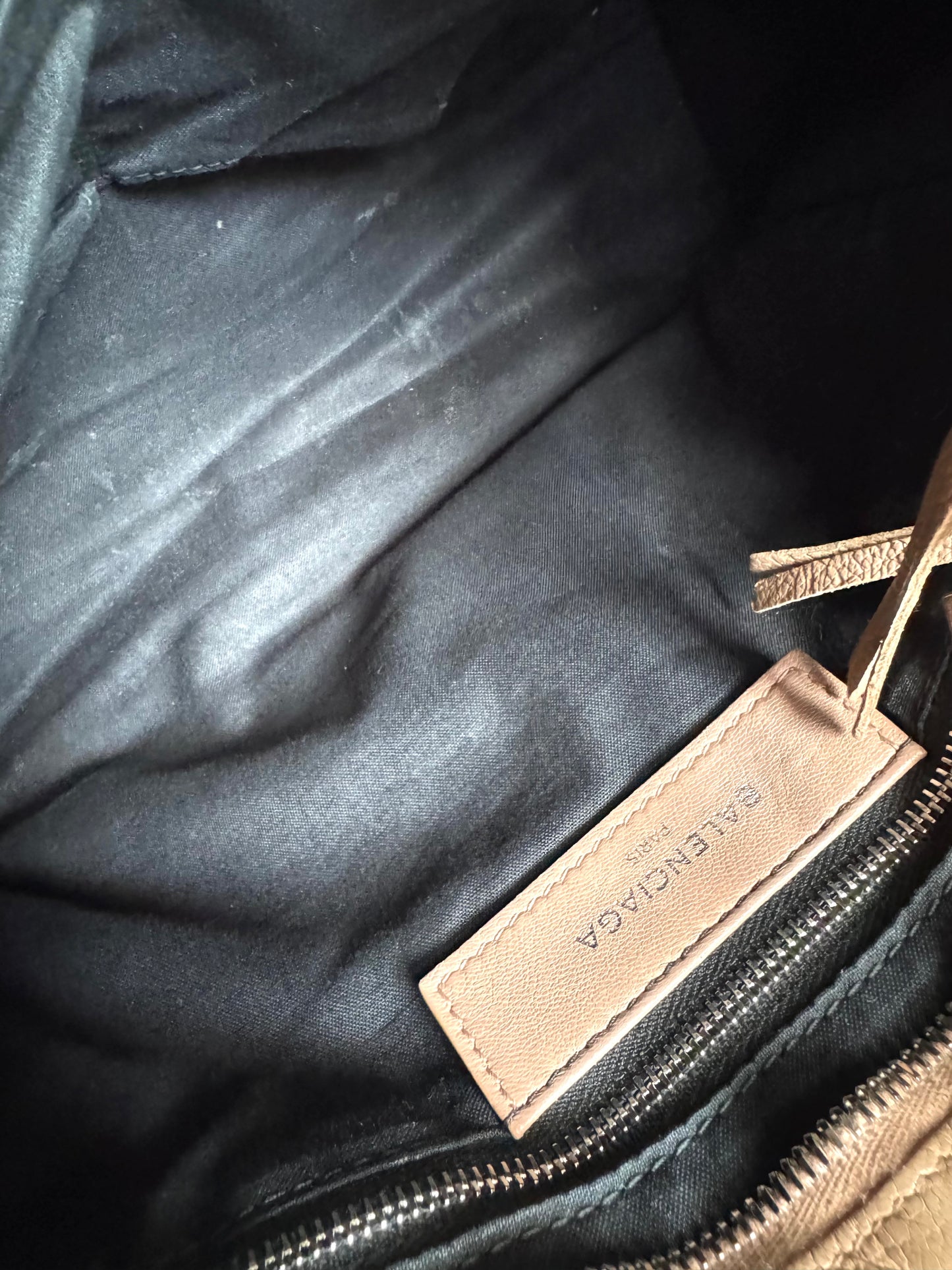 BALENCIAGA Chevre Gold Metallic Edge Hardware Bag