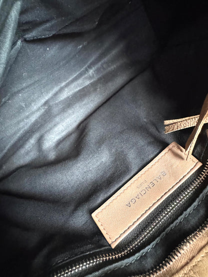 BALENCIAGA Chevre Gold Metallic Edge Hardware Bag