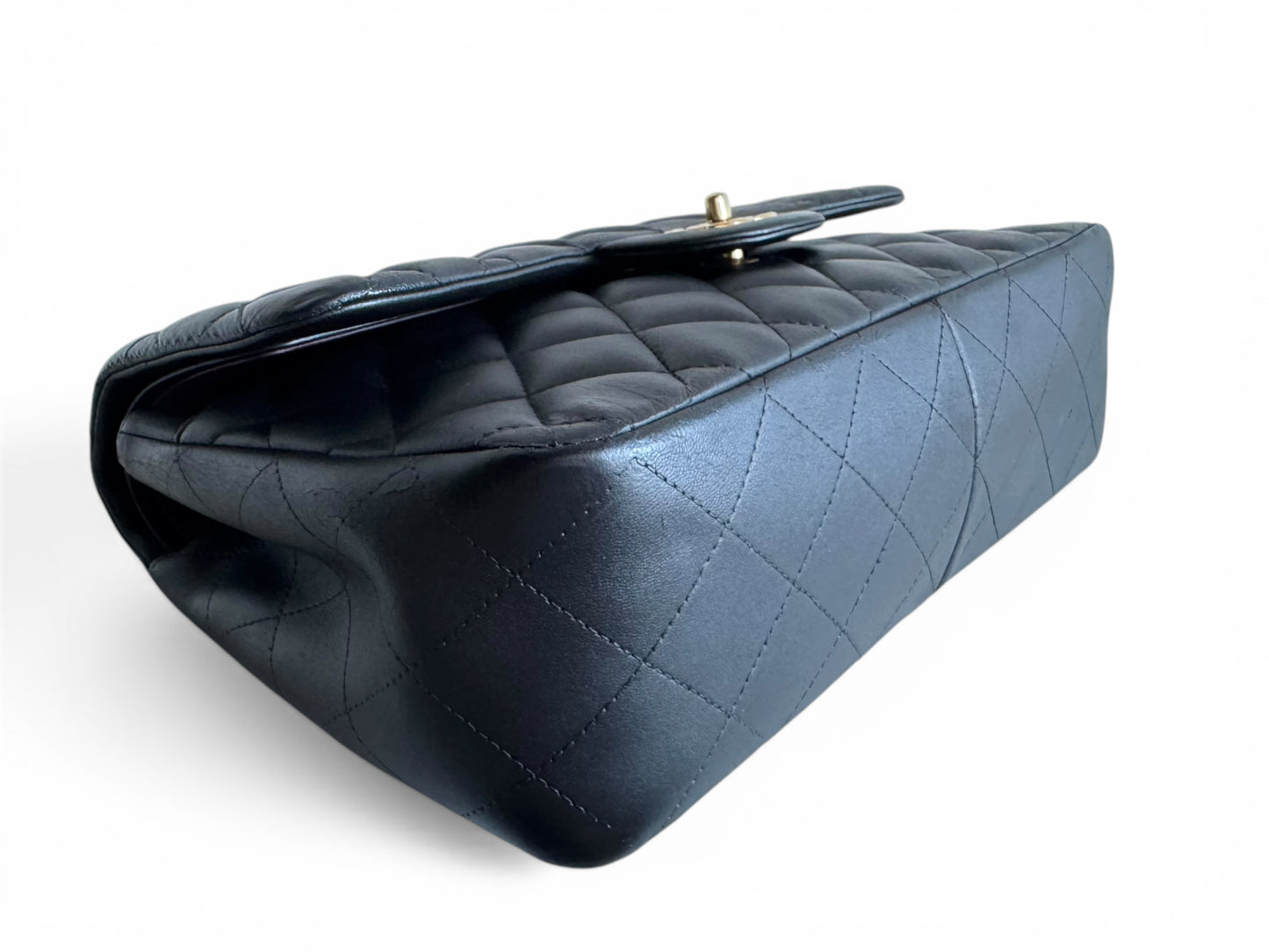 CHANEL Lambskin Quilted Jumbo Double Flap