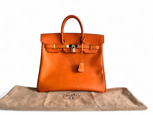 HERMES Box Calfskin Leather HAC Birkin 32