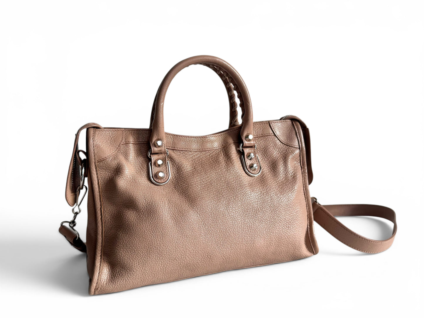 BALENCIAGA Chevre Gold Metallic Edge Hardware Bag