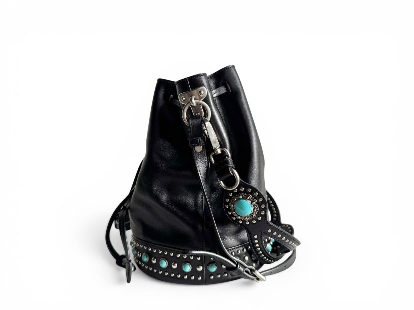 Prada Soft Calf Leather Bucket Bag
