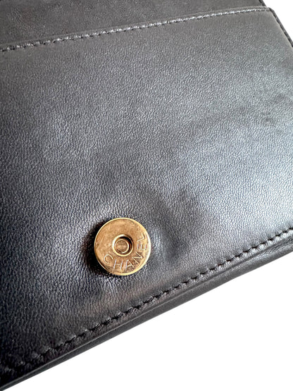 CHANEL Lambskin Limited Pearl Strap Wallet On Chain