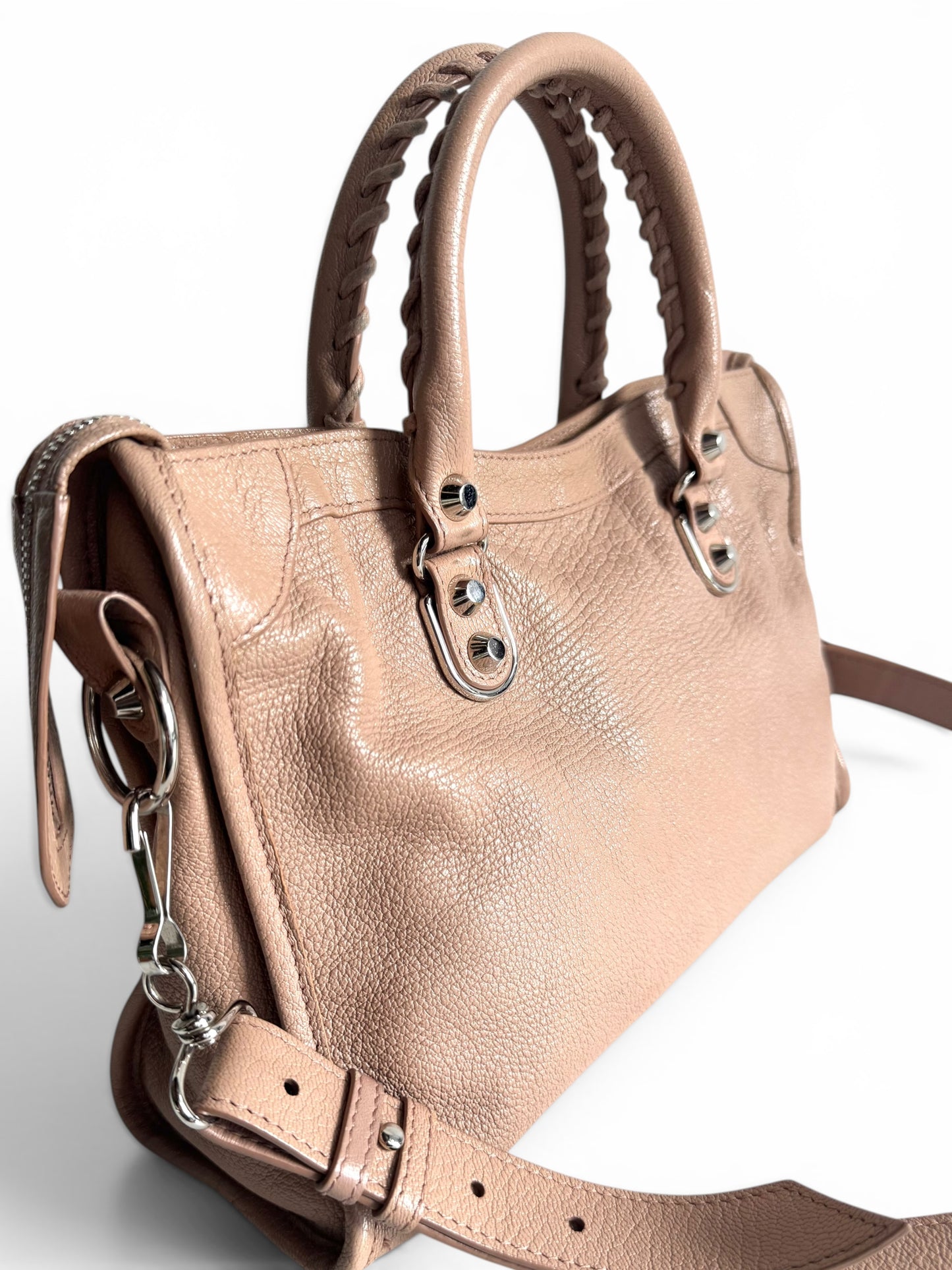 BALENCIAGA Chevre Gold Metallic Edge Hardware Bag