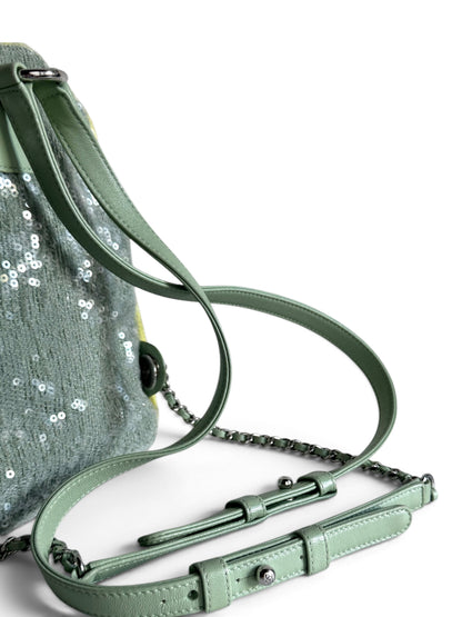 CHANEL Sequin Tri-color Waterfall Backpack