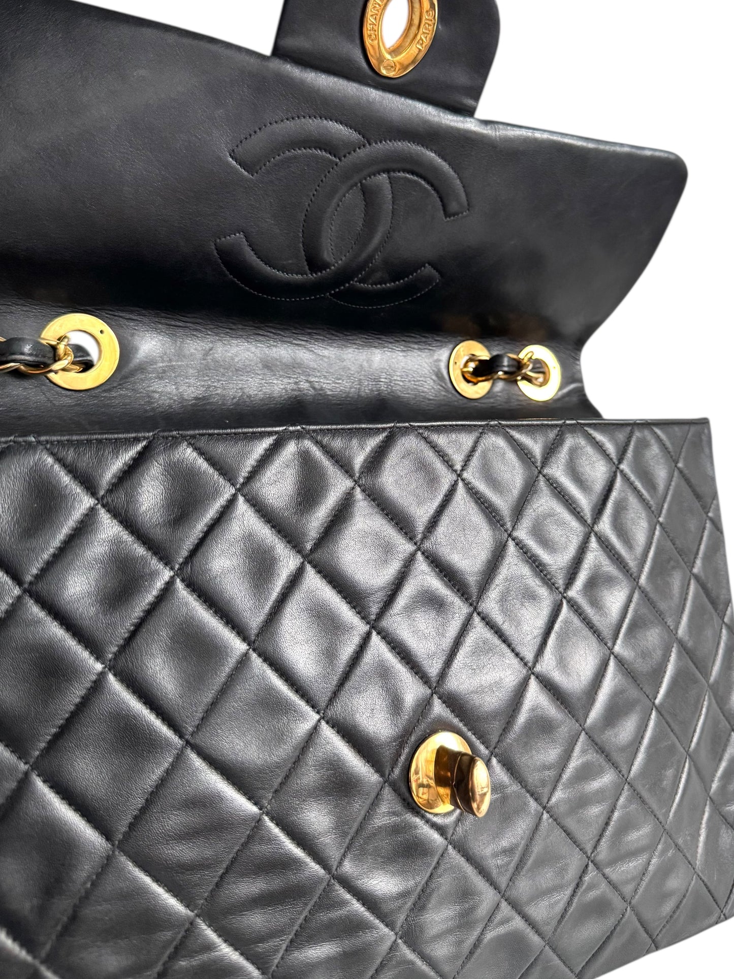 CHANEL Lambskin Quilted XL Jumbo Single Flap Bag