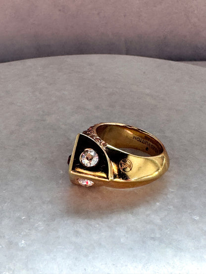 LOUIS VUITTON Crystals Trunkies Ring