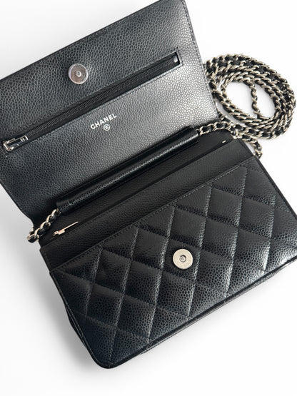 CHANEL Caviar Quilted Wallet on Chain WOC