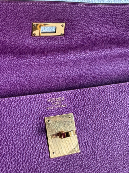 HERMES Kelly 35 Clemence Anemone