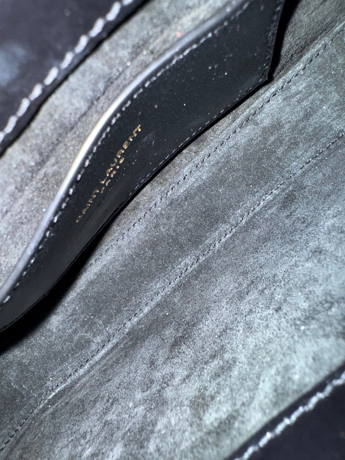 SAINT LAURENT Smooth Calfskin Le 5 A 7 Mini Hobo Bag