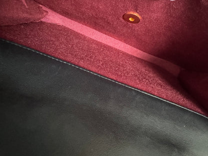 CHANEL Lambskin Half Moon Double Flap Bag