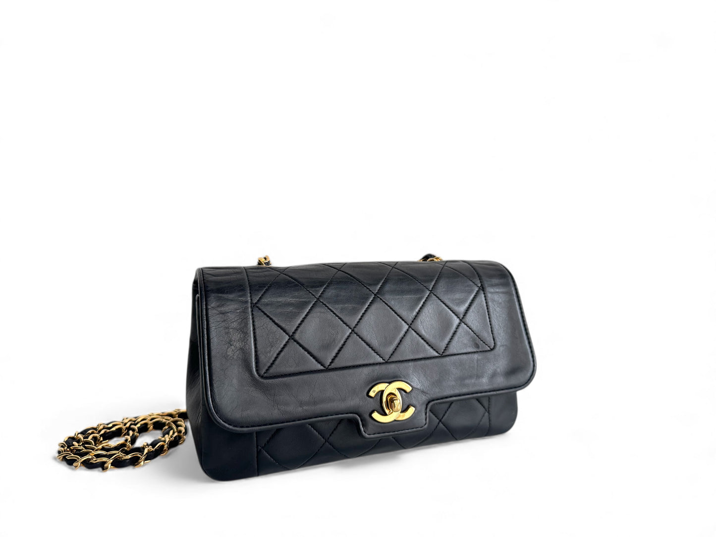 CHANEL Vintage Lambskin Small Diana Flap Bag