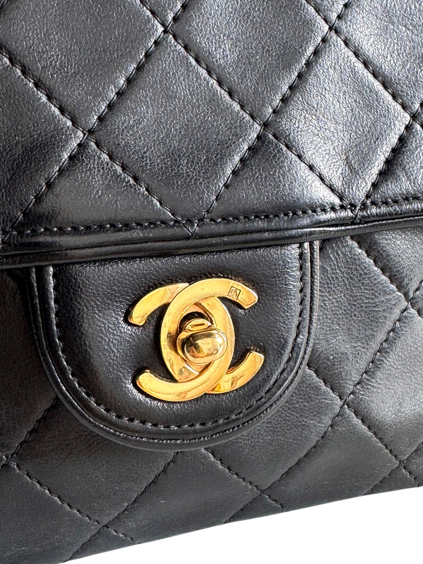 CHANEL Lambskin Matelasse Mini Flap Bag