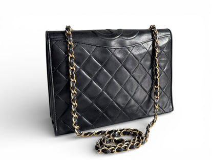 CHANEL Lambskin Quilted Small CC Single Flap Bag