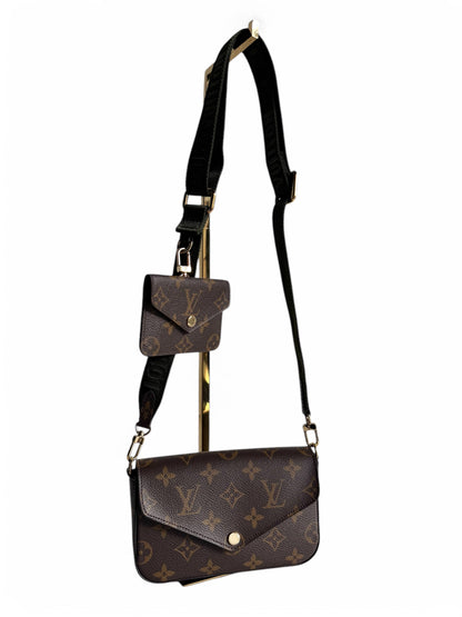 LOUIS VUITTON Monogram Felicie Strap & Go Kaki