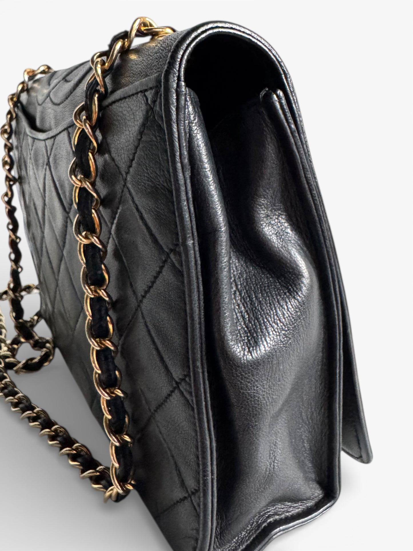 CHANEL Lambskin Quilted Small CC Single Flap Bag