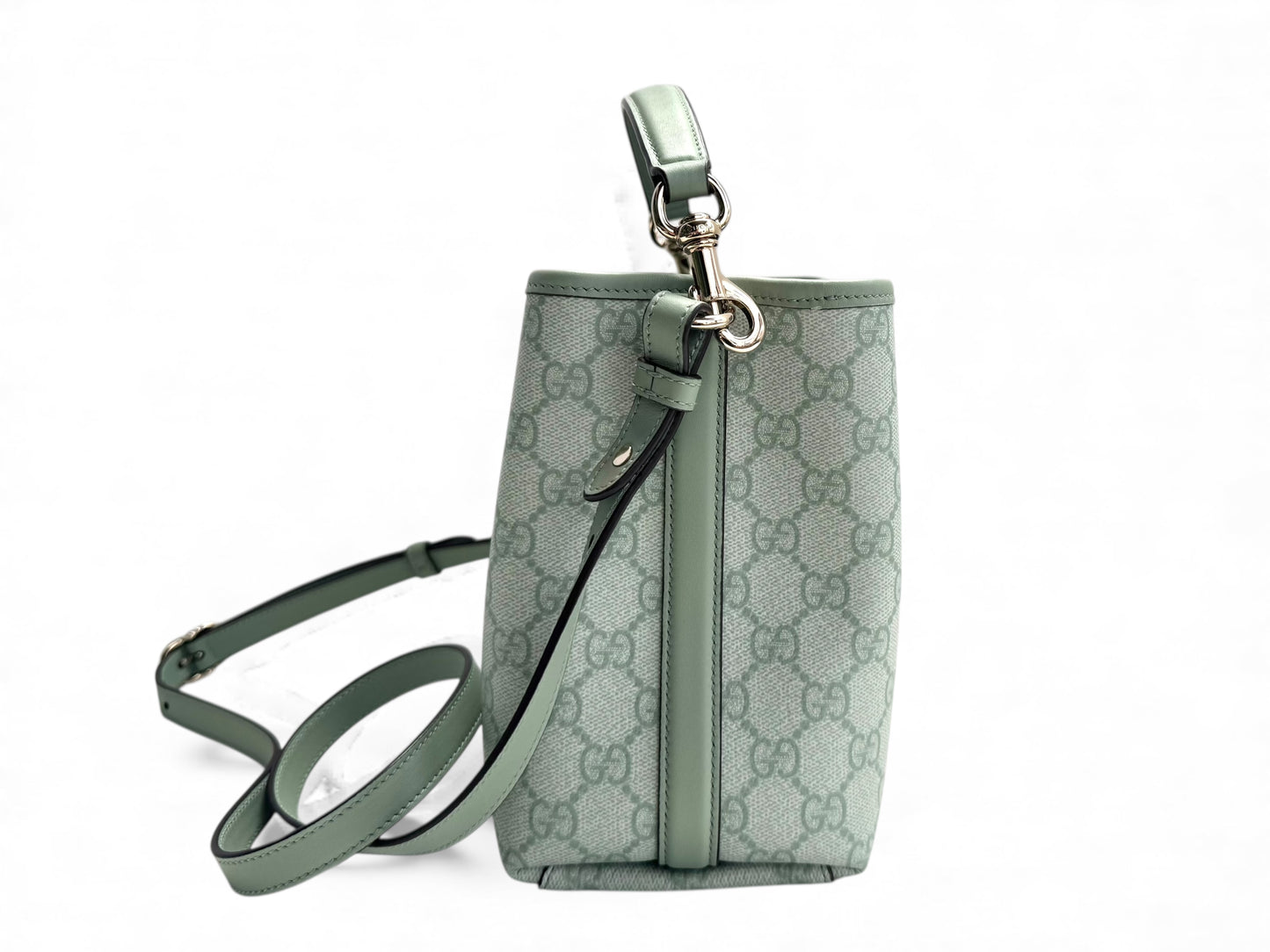 GUCCI GG Supreme Monogram Emblem Small Shoulder Bag