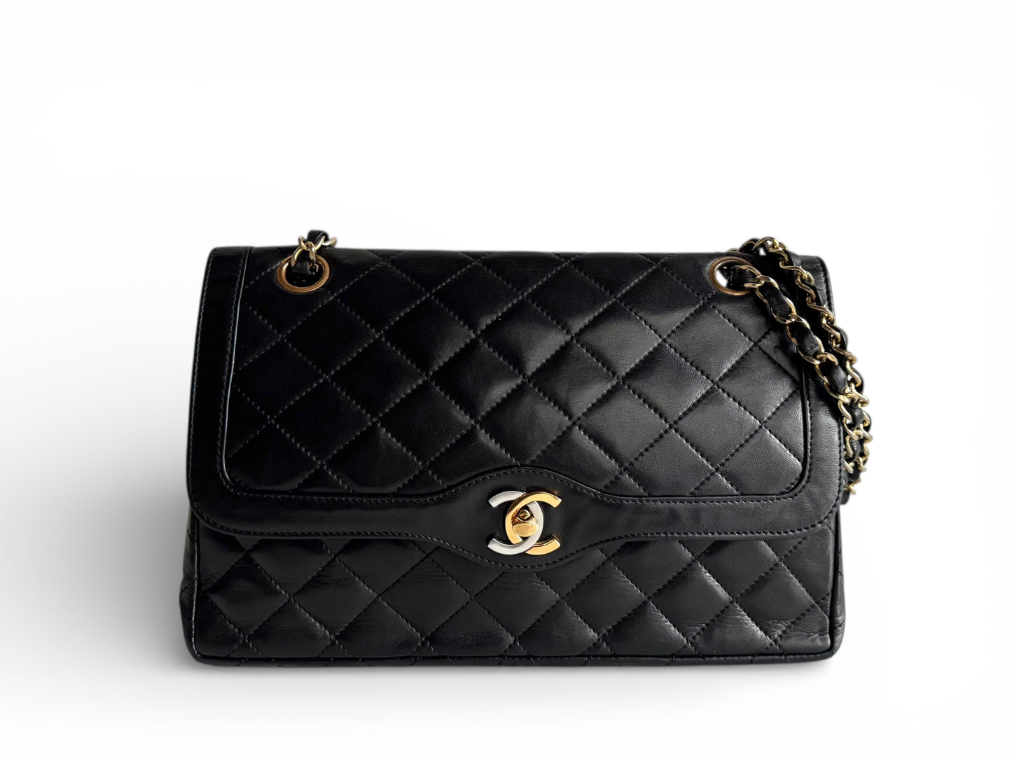 CHANEL Lambskin Quilted Medium Double Flap Bag