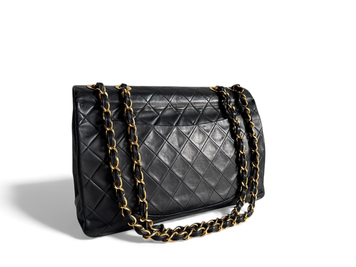 CHANEL Lambskin Quilted XL Jumbo Single Flap Bag