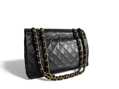 CHANEL Lambskin Quilted XL Jumbo Single Flap Bag
