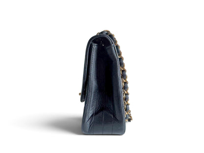 CHANEL Lambskin Half Moon Flap Bag