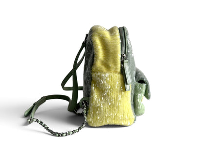 CHANEL Sequin Tri-color Waterfall Backpack