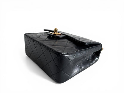 CHANEL Lambskin Mini Flap Chain Handle Bag