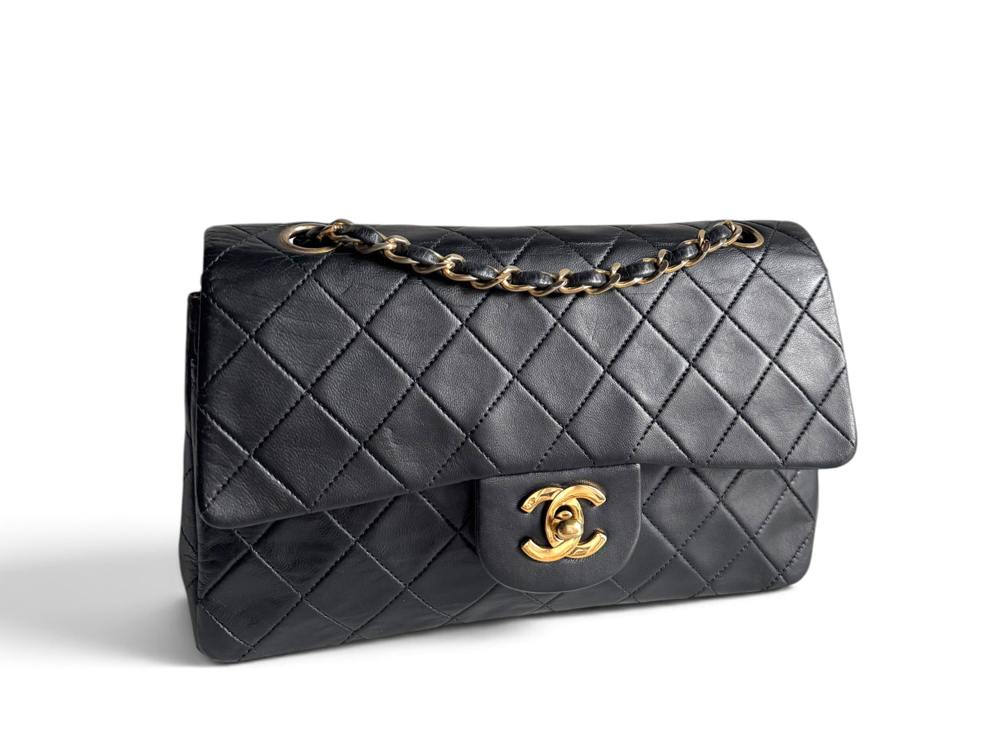 CHANEL Lambskin Quilted Small Double Flap
