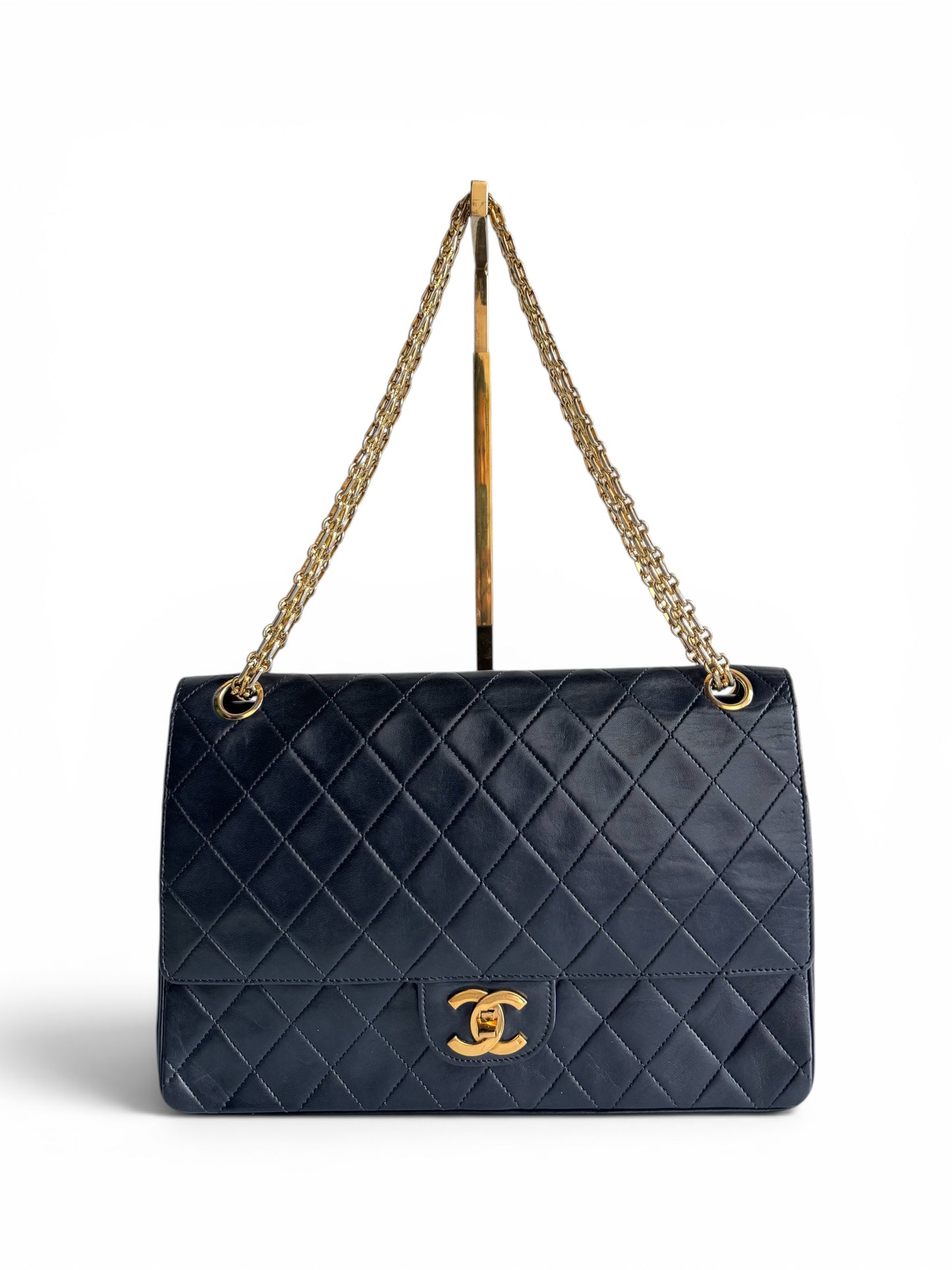 CHANEL Lambskin Medium Mademoiselle Double Flap