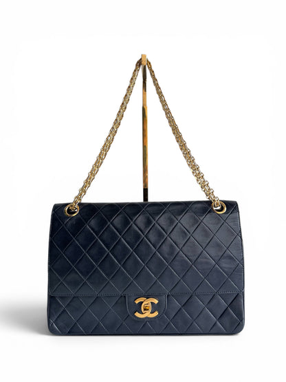 CHANEL Lambskin Medium Mademoiselle Double Flap