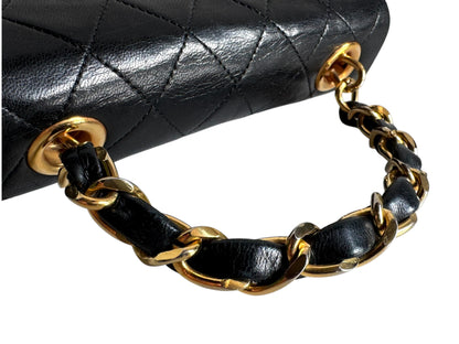 CHANEL Lambskin Mini Flap Chain Handle Bag