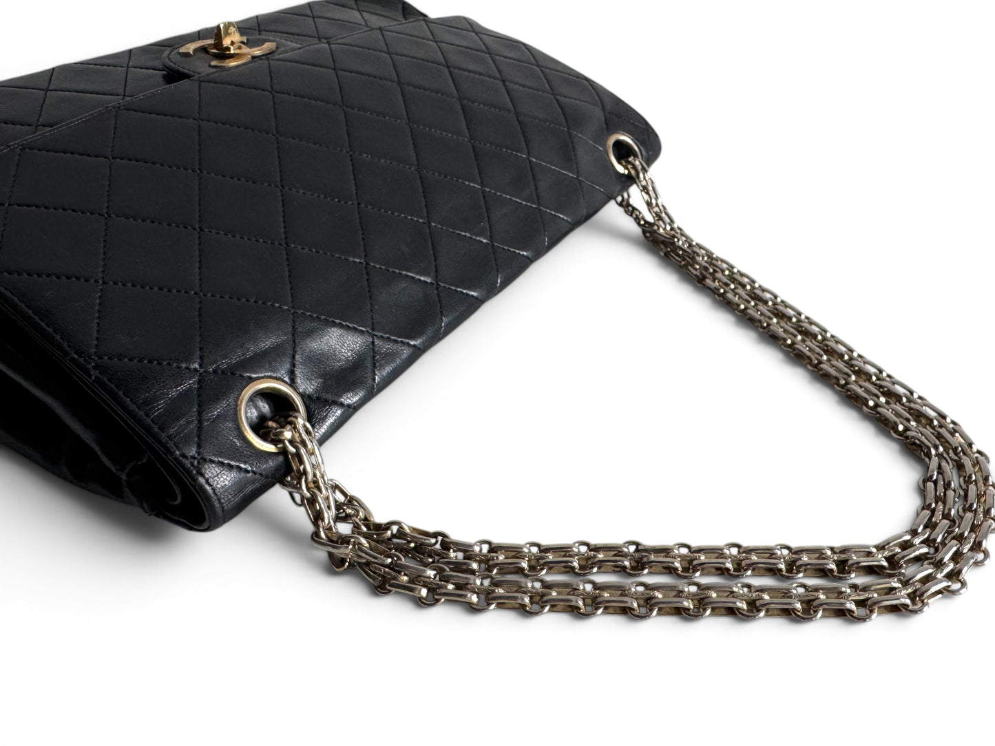 CHANEL Lambskin Medium Mademoiselle Double Flap