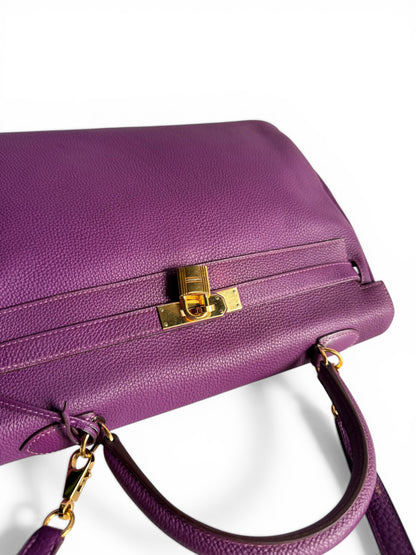 HERMES Kelly 35 Clemence Anemone