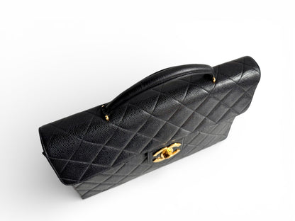 CHANEL Caviar Quilted Briefcase Laptop Bag