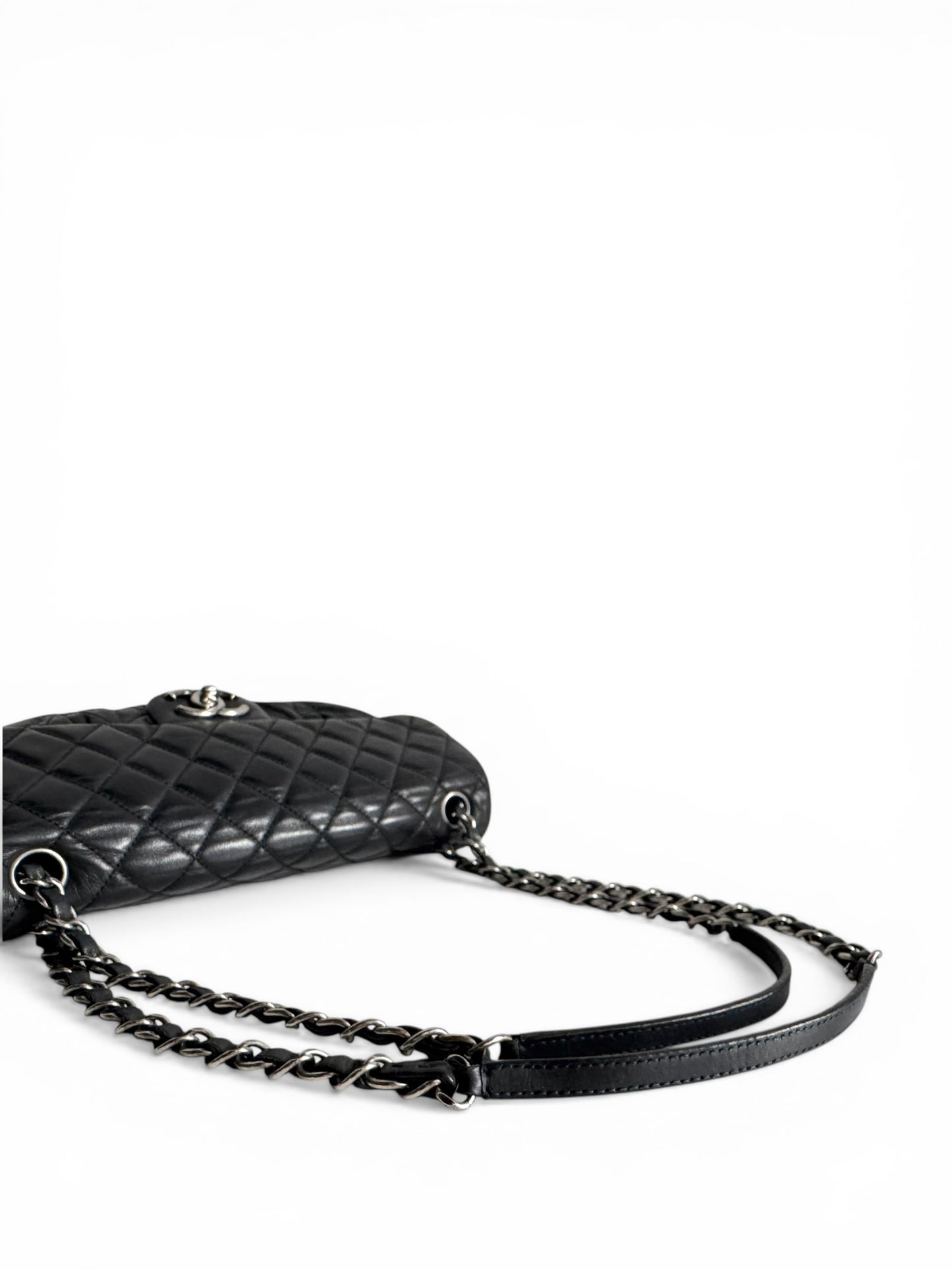 CHANEL Iridescent Lambskin Quilted East West Flap Bag