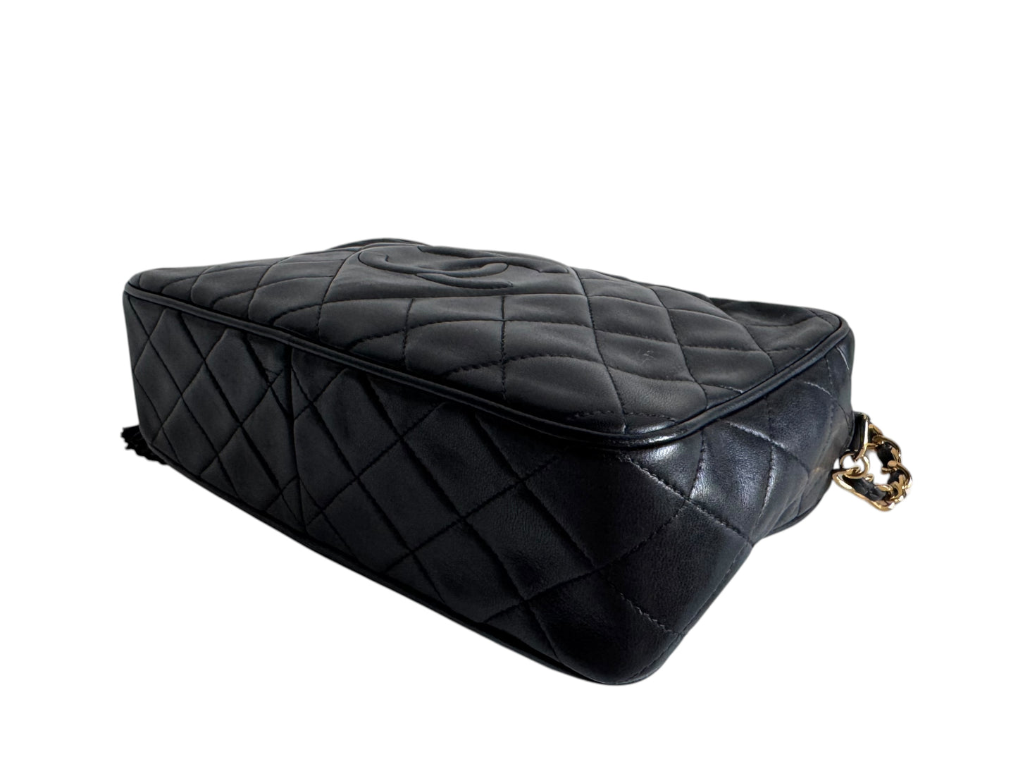 CHANEL Quilted Small Diamond CC Camera Bag