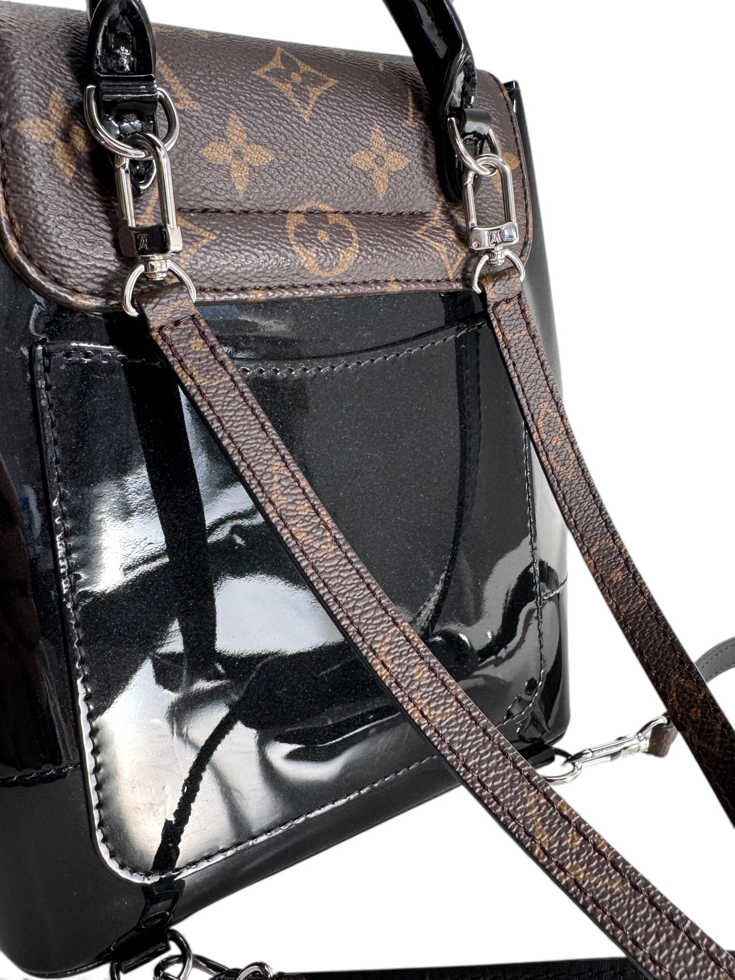 LOUIS VUITTON Patent Monogram Hot Springs Backpack